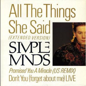 Simple Minds All the Things She Said, 1986