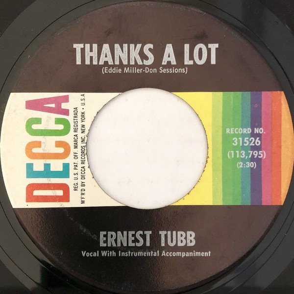 Album Ernest Tubb - Thanks a Lot