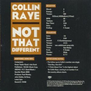 Album Collin Raye - Not That Different