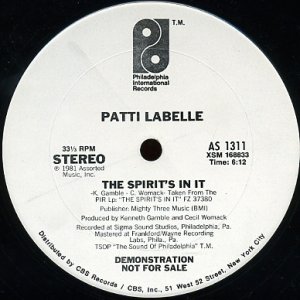 Patti LaBelle The Spirit's in It, 1981