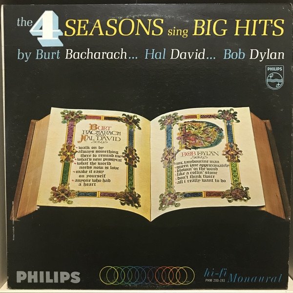 Album The Four Seasons - The 4 Seasons Sing Big Hits by Burt Bacharach... Hal David... Bob Dylan...
