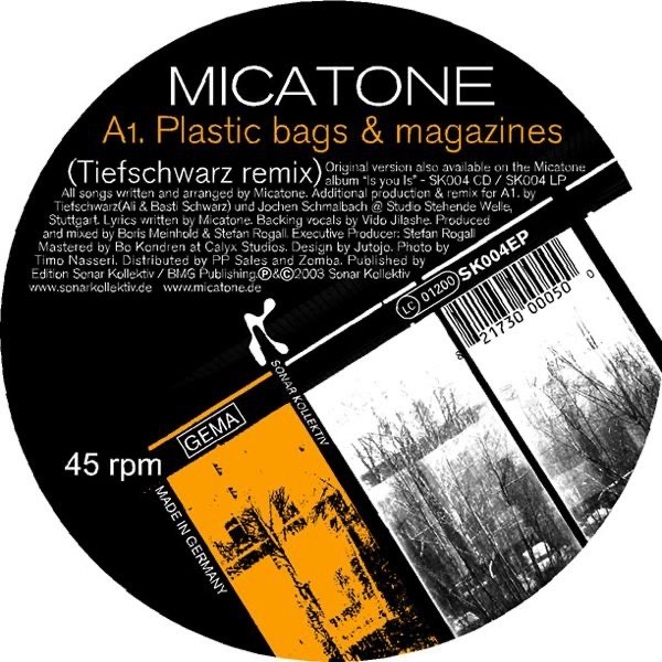 Micatone Plastic Bags & Magazines, 2003