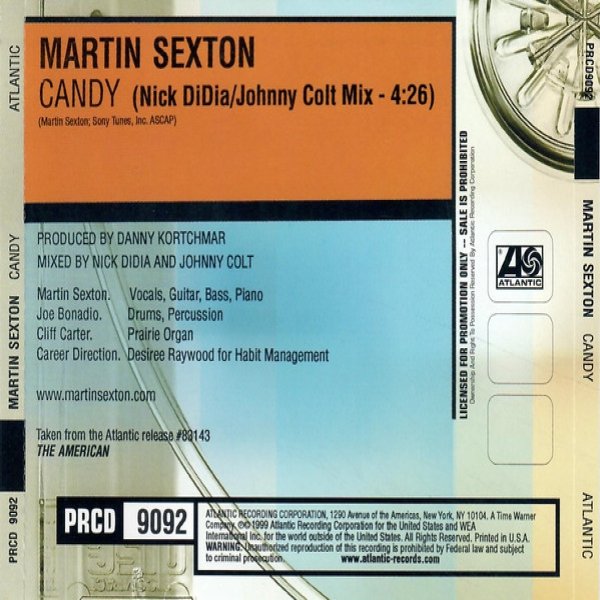 Martin Sexton Candy, 1999