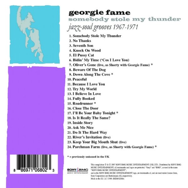 Album Georgie Fame - Somebody Stole My Thunder