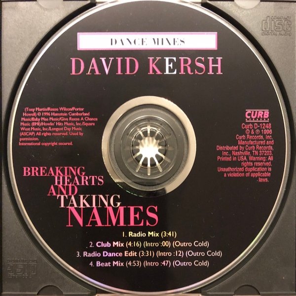 Album David Kersh - Breaking Hearts And Taking Names