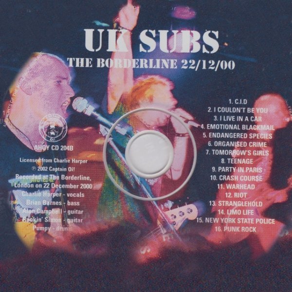 Album UK Subs - Live at the Borderline 22/12/00