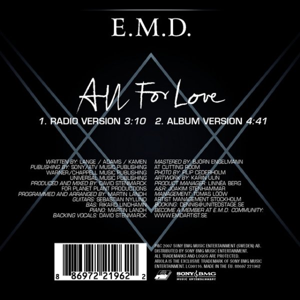 Album E.M.D. - All For Love