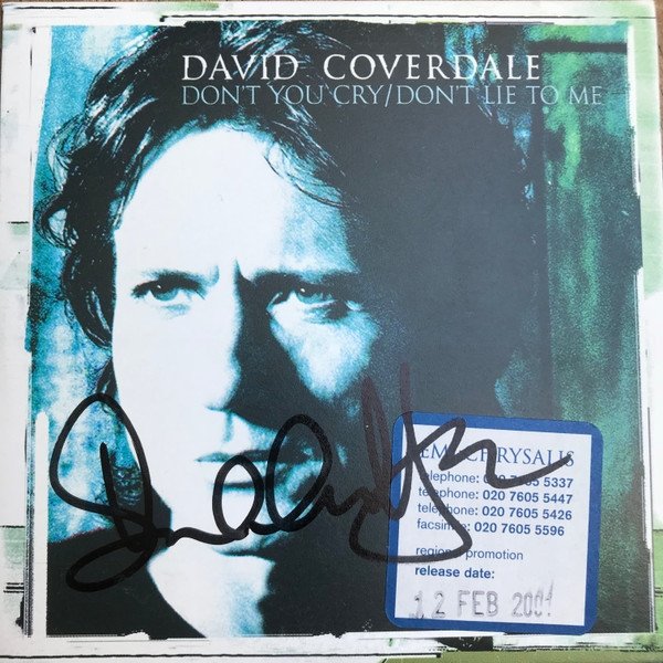 David Coverdale Don't You Cry / Don't Lie To Me, 2001