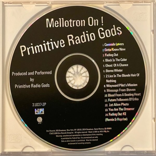 Album Primitive Radio Gods - Mellotron On!
