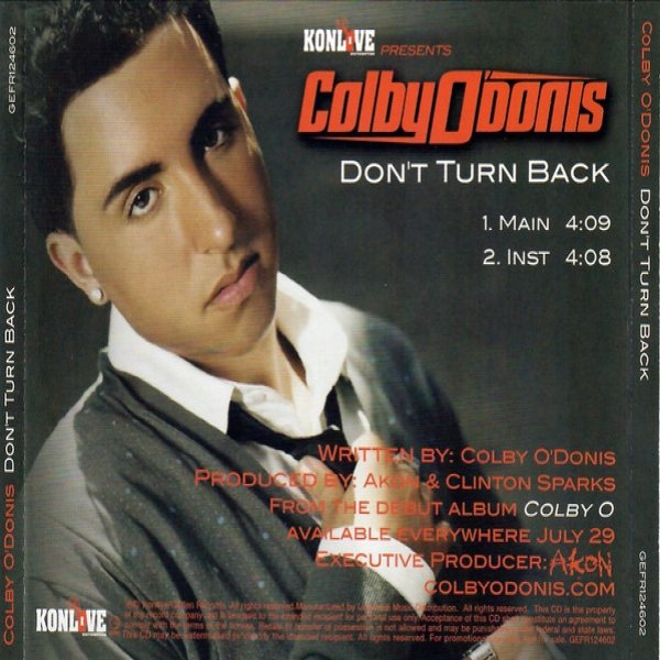 Colby O'Donis Don't Turn Back, 2008