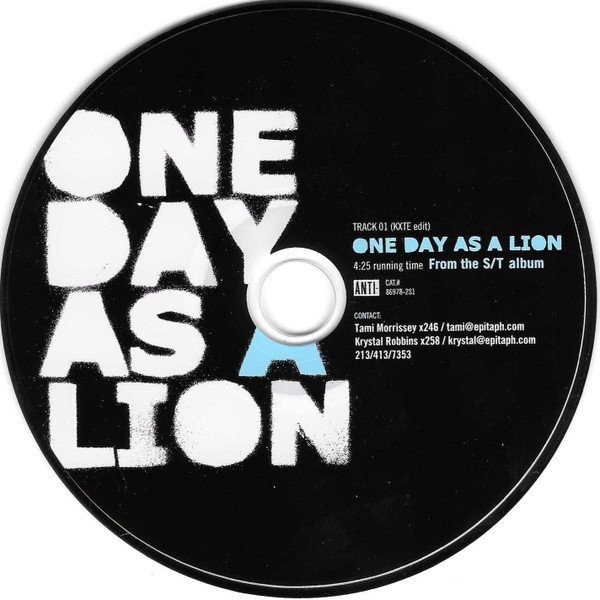 One Day As A Lion Album 