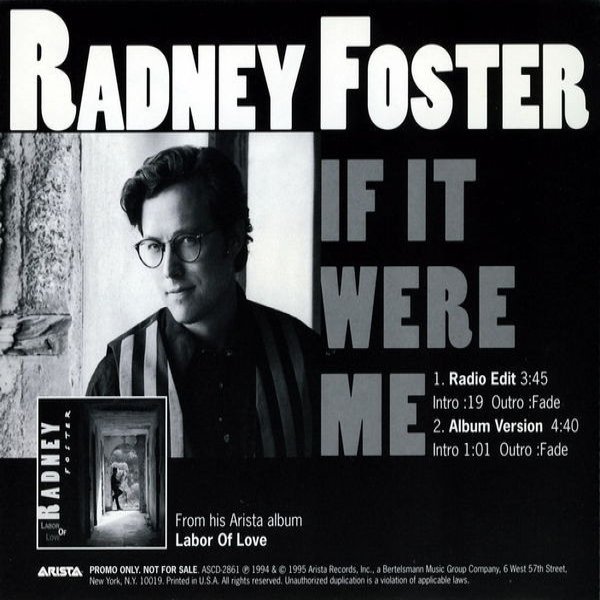 Album If It Were Me - Radney Foster