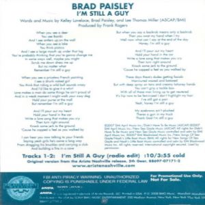 Brad Paisley I'm Still a Guy, 2008