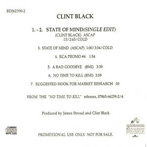 Album Clint Black - State of Mind