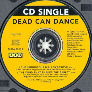 Dead Can Dance : The Ubiquitous Mr. Lovegrove