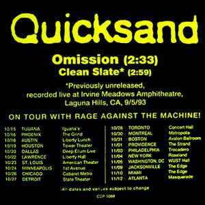 Quicksand Omission, 1993