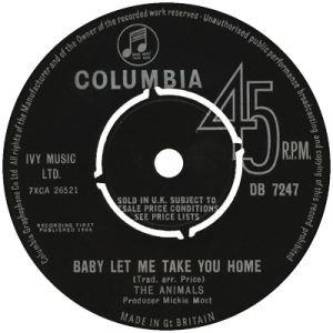 The Animals Baby Let Me Take You Home, 1964
