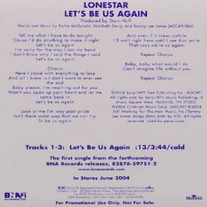 Lonestar : Let's Be Us Again