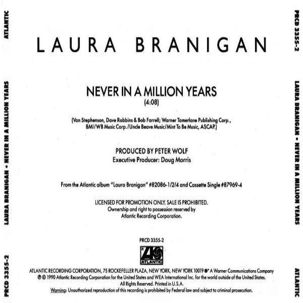 Laura Branigan : Never in a Million Years
